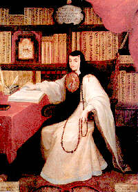 Retrato de la Ph�nix americana, la madre Juana In�s de la Cruz, por M. Cabrera (1751)